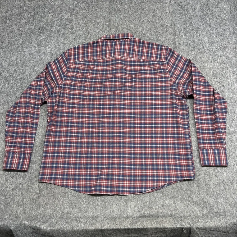 UNTUCKit Shirt Mens XL Red Blue Plaid Radda Relaxed Fit Long Sleeve Button Front